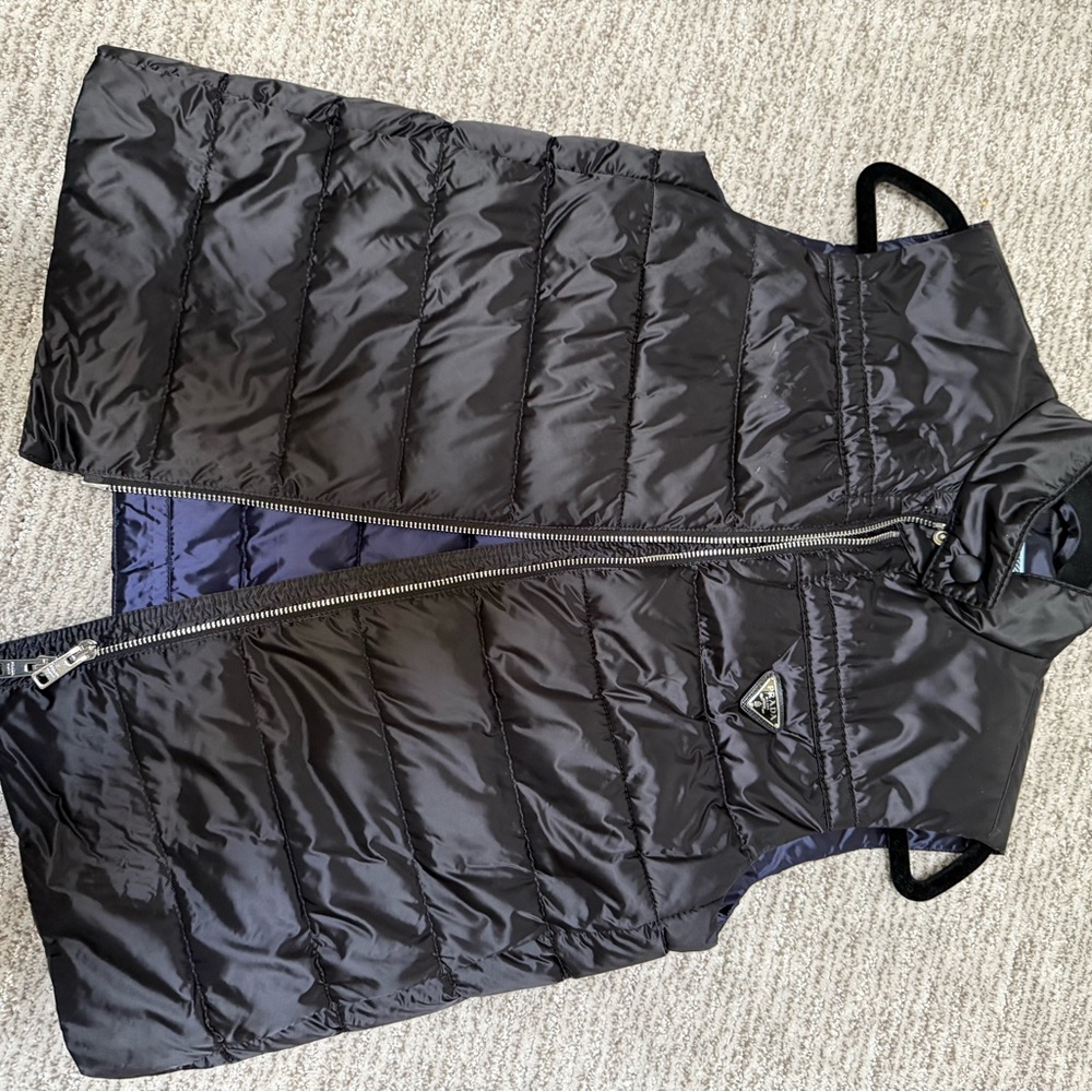 Prada Black Puffer Vest